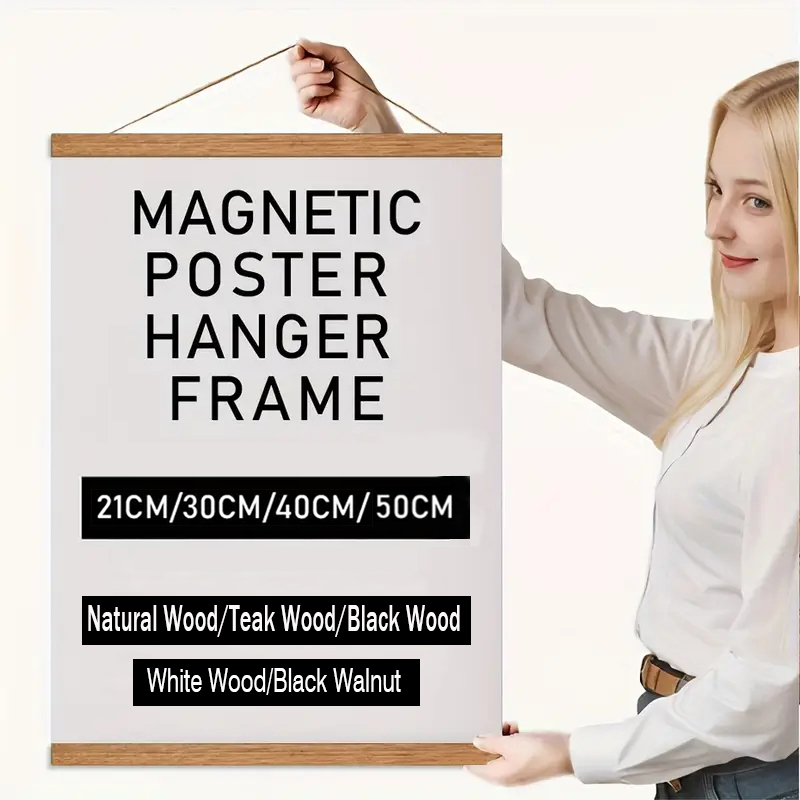 Engraved Wood Frame - 21 30 40 50cm Colgador Magnético