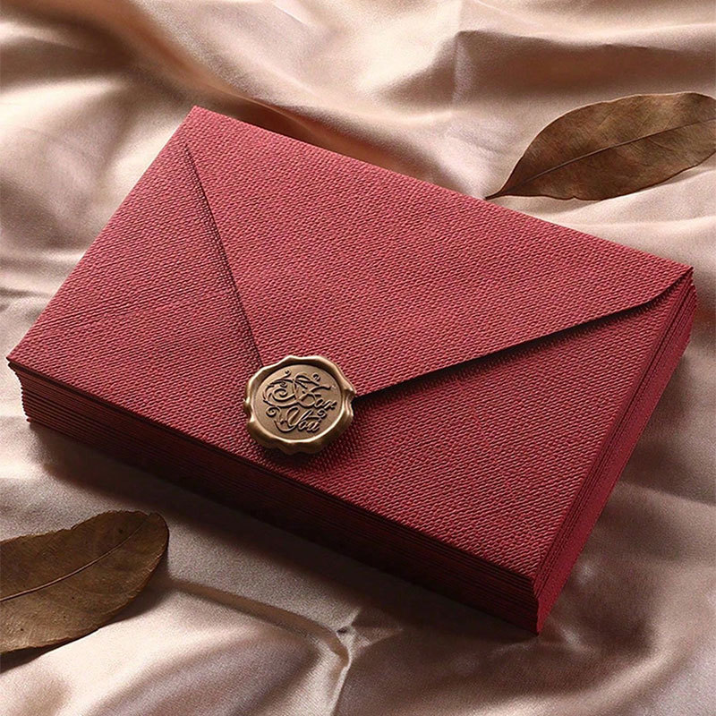 Wax Seal Letter Kit - Juego de 10 Sobres con Textura