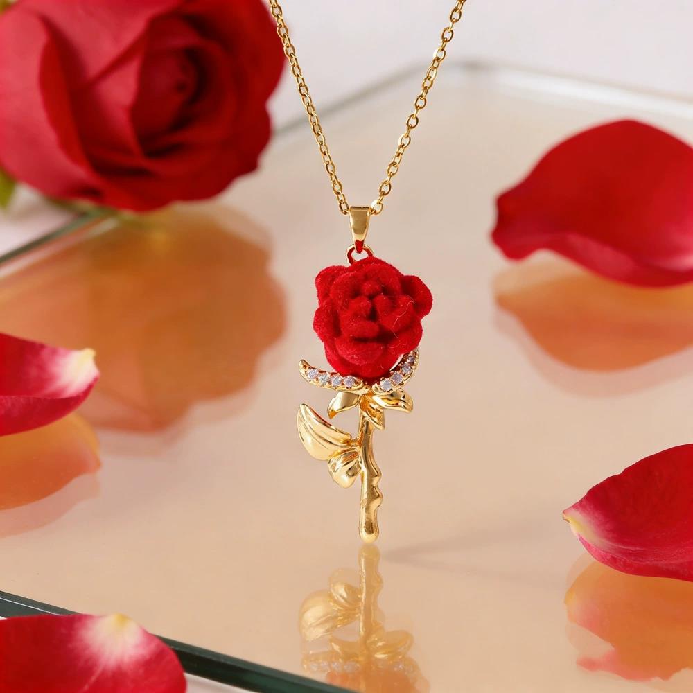 Birth Flower Necklace - Collar de Rosas para Mujer con