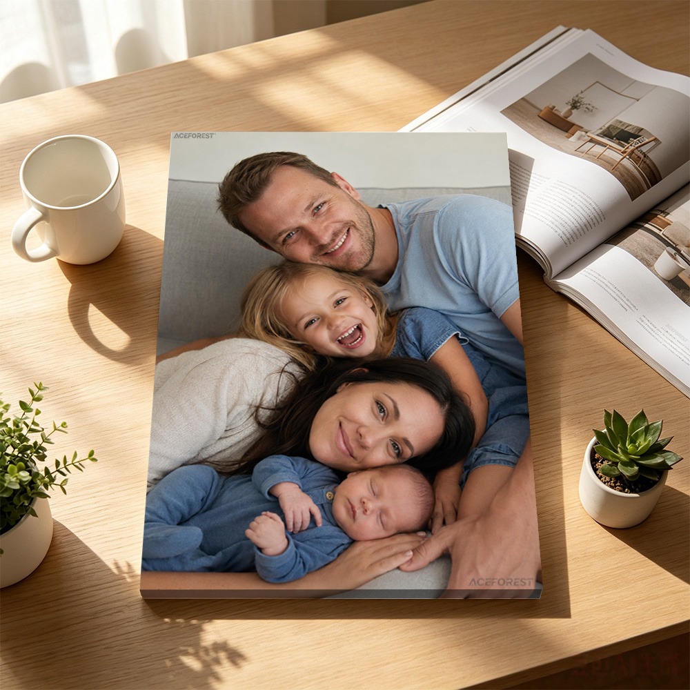 Engraved Wood Frame - Cuadro de pared con fotografía personalizada