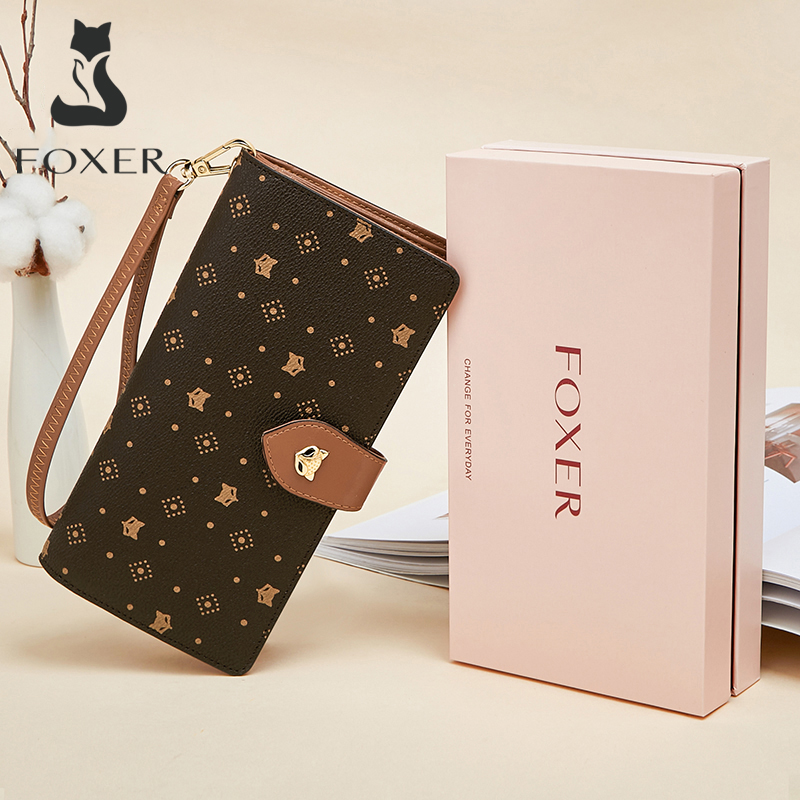 FOXER Cartera larga para mujer - Monogram Keychain Leather reseña y precio