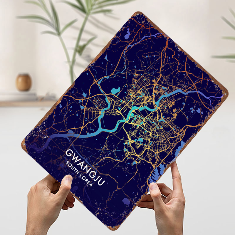 Mapa de la ciudad de Gwangju,  - Custom Map Poster reseña y precio