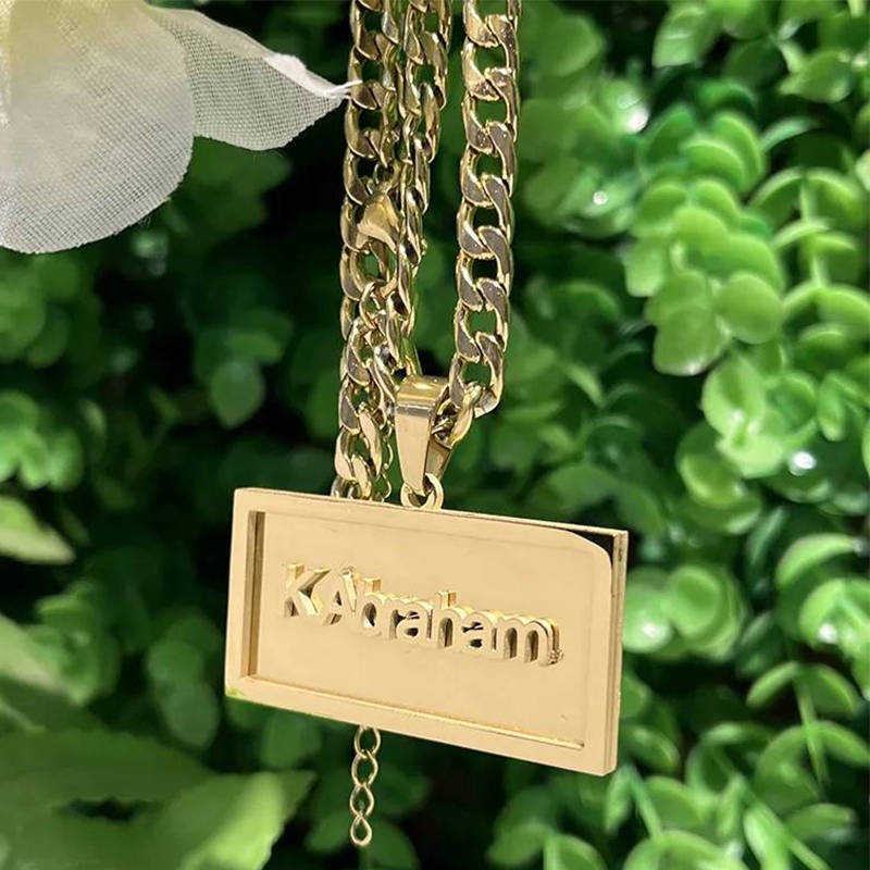 Collar de Hip Hop con nombre p - Name Necklace Custom reseña y precio