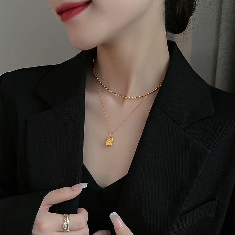 ANENJERY-collar con colgante d - Birth Flower Necklace reseña y precio